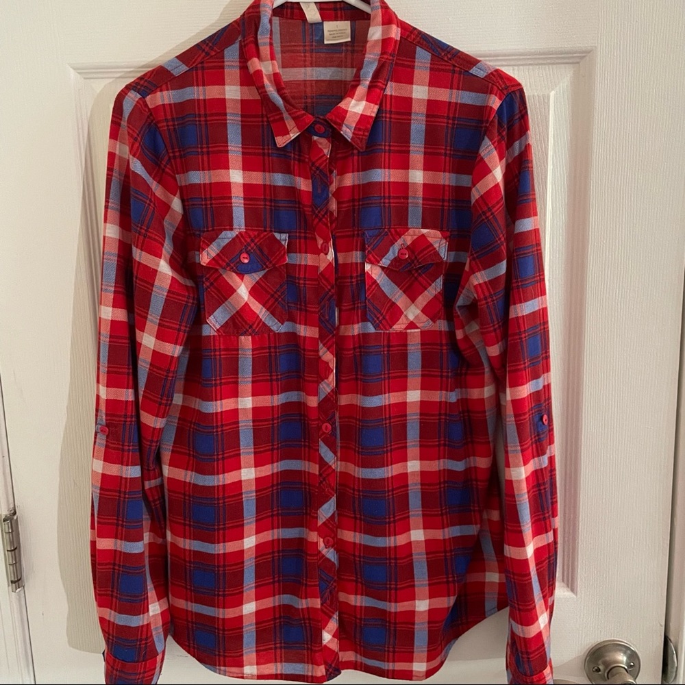 Bella D Plaid Button down